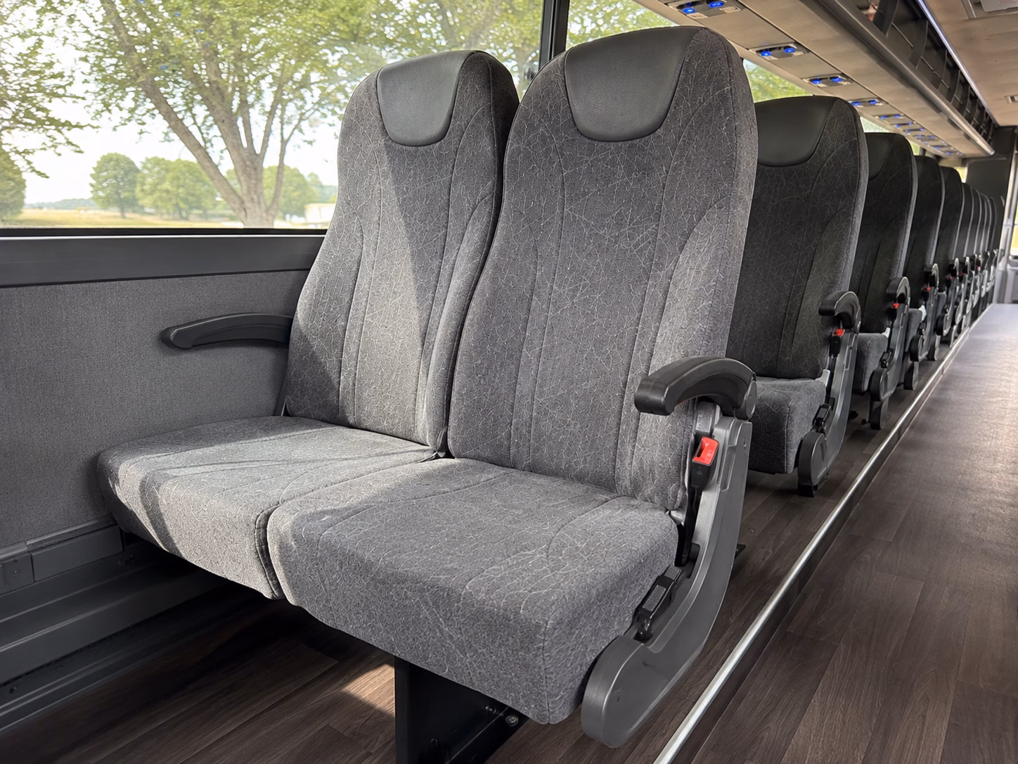 peoria charter bus rental interior